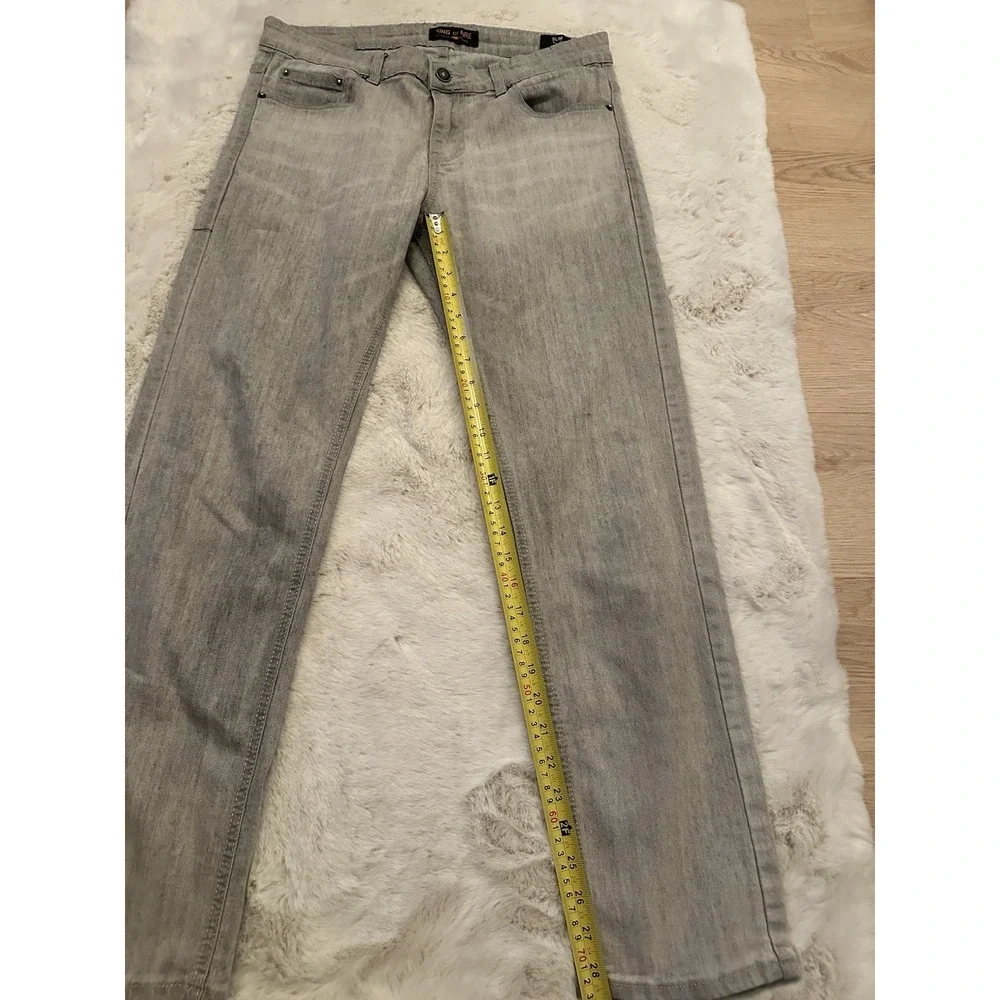 Ring Of Fire Jeans Slim Straight Blue Mens Size 33x30 Dark‎ Denim Designer